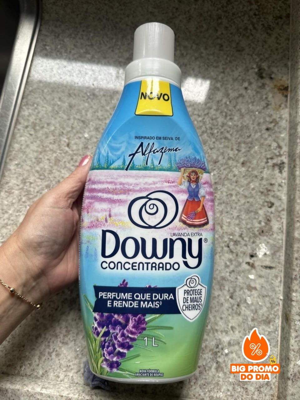 🫧 Downy Amaciante Concentrado Seiva de Alfazema 1,5L, Rende 6L, Perfume com Lavanda