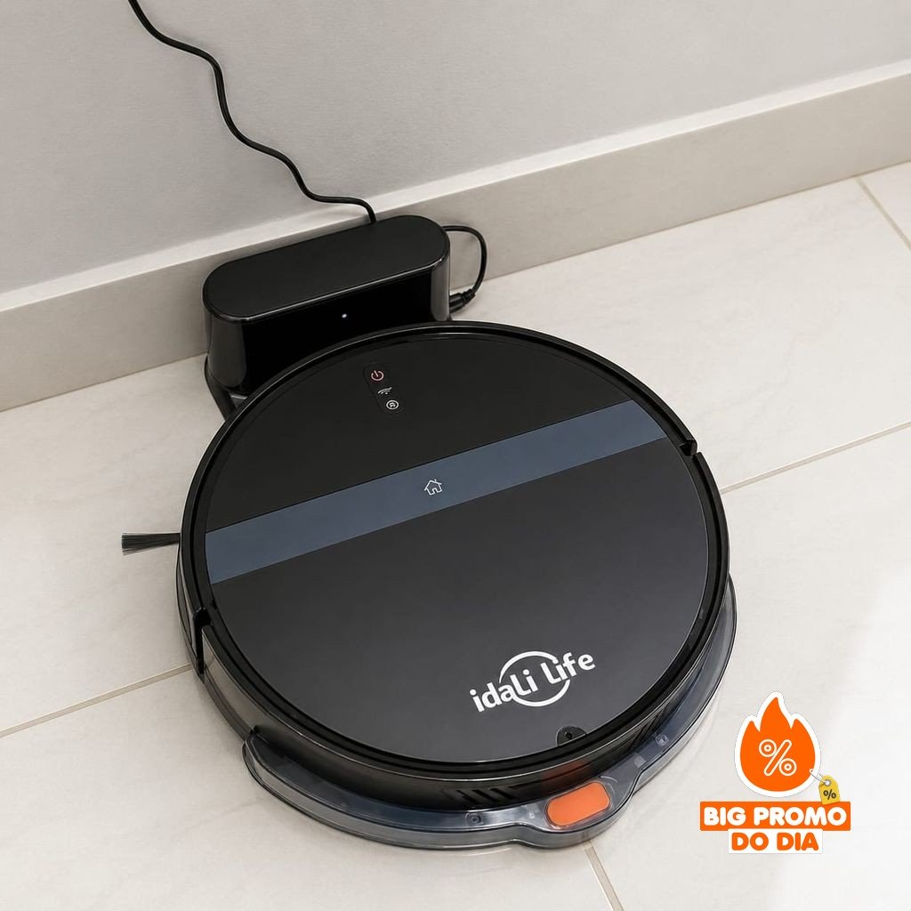 Aspirador de Pó Para Casa Robô Inteligente Com Sensores Anti-queda IDALI LIFE - (Shopee)