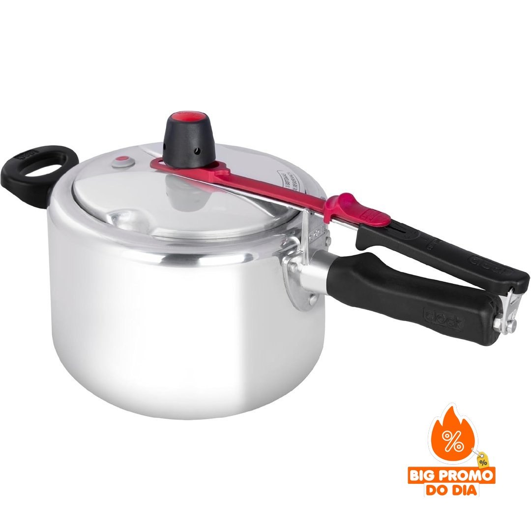 Panela de Pressão Clock Original com Fechamento Interno 4,5 Litros - (Amazon)