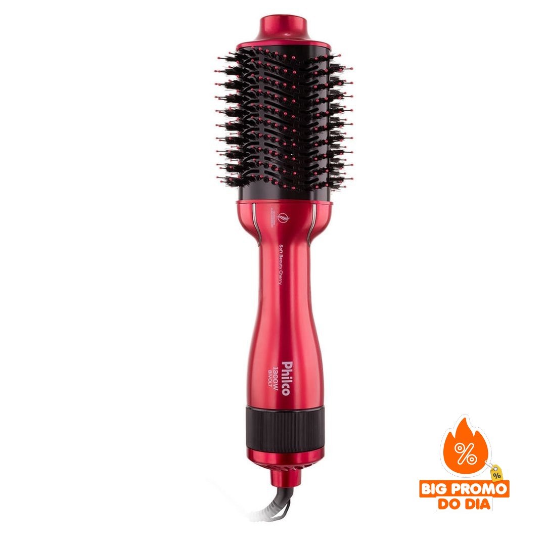 Escova Secadora Philco 4 em 1 Bivolt Soft Beauty Cherry - (Shopee)