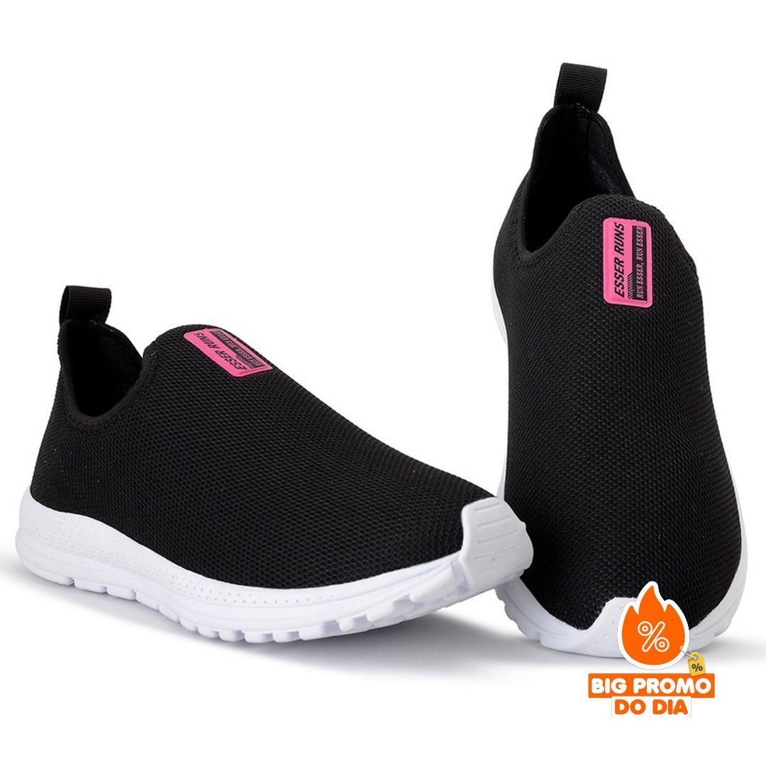 Tênis Meia Feminino Calce Fácil Botinha Ortopédico Esportivo Sneaker Slip On Casual - (Shopee)