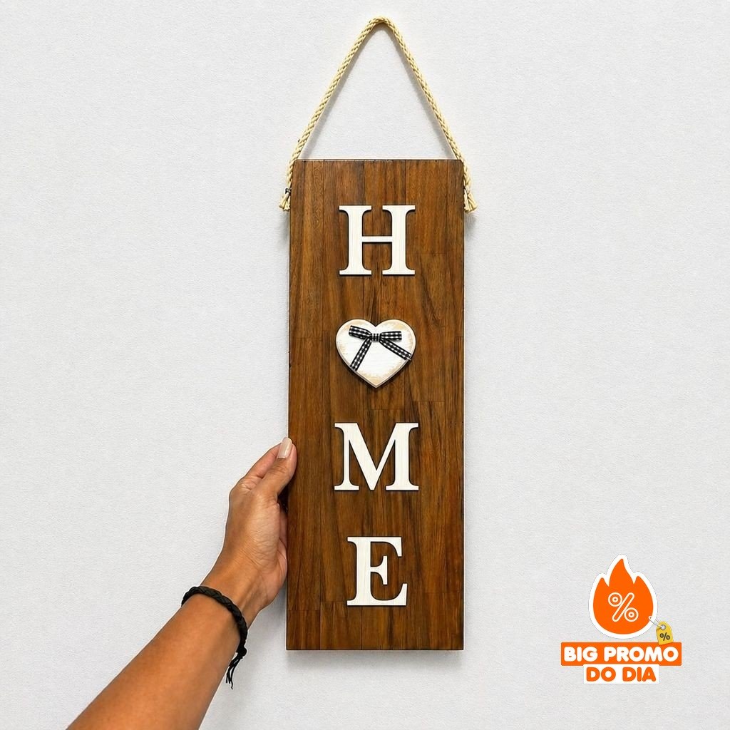 Placa Home Decoração Rústica Placa Decorativa de Parede - (Shopee)