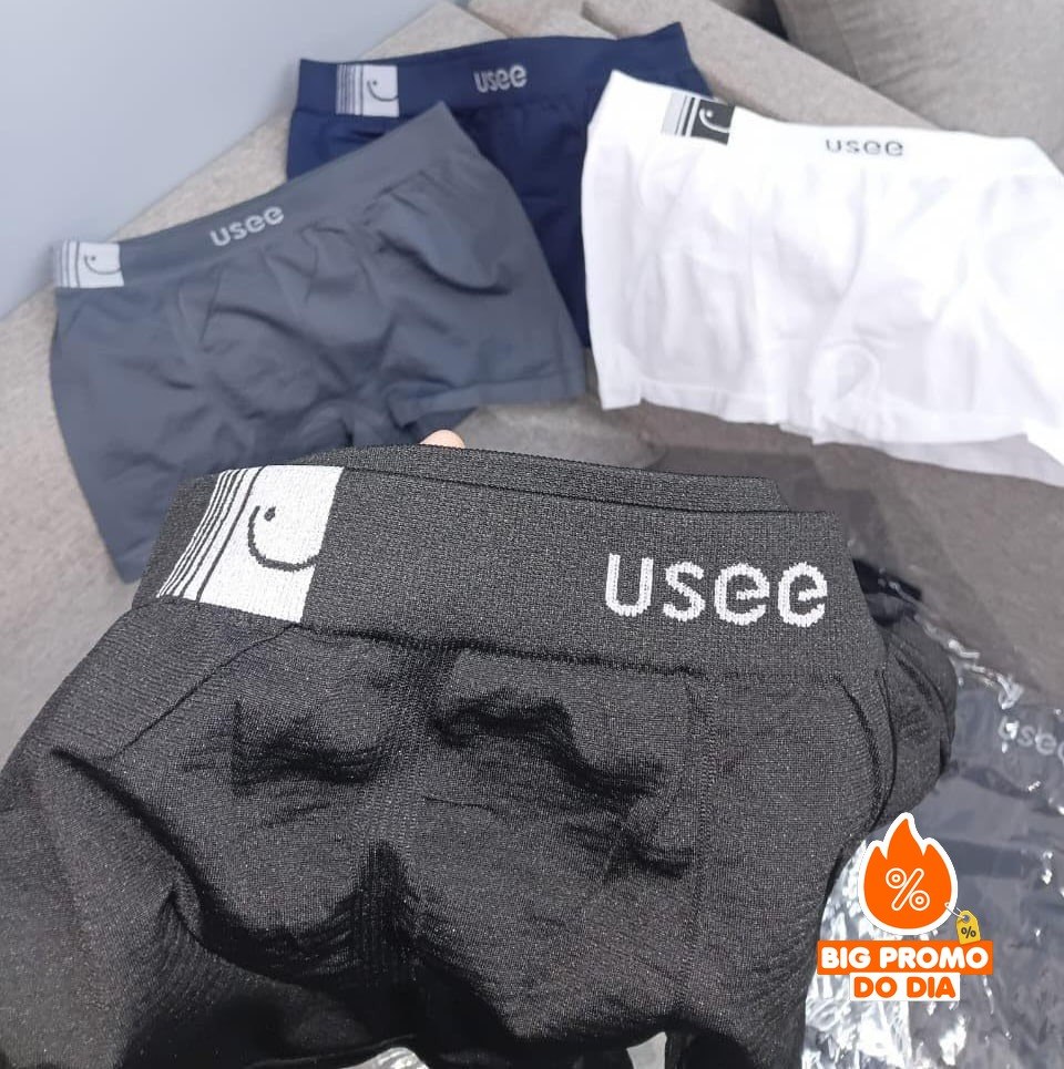 🩲 Kit Com 10 Cuecas Boxer Microfibra Usee