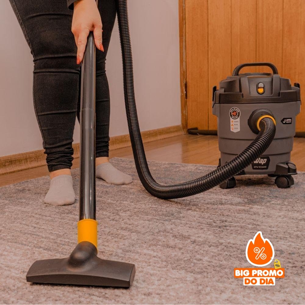 Aspirador de Po e Agua 10 Litros Exclusivo Wap GTW 10 Mare 110v