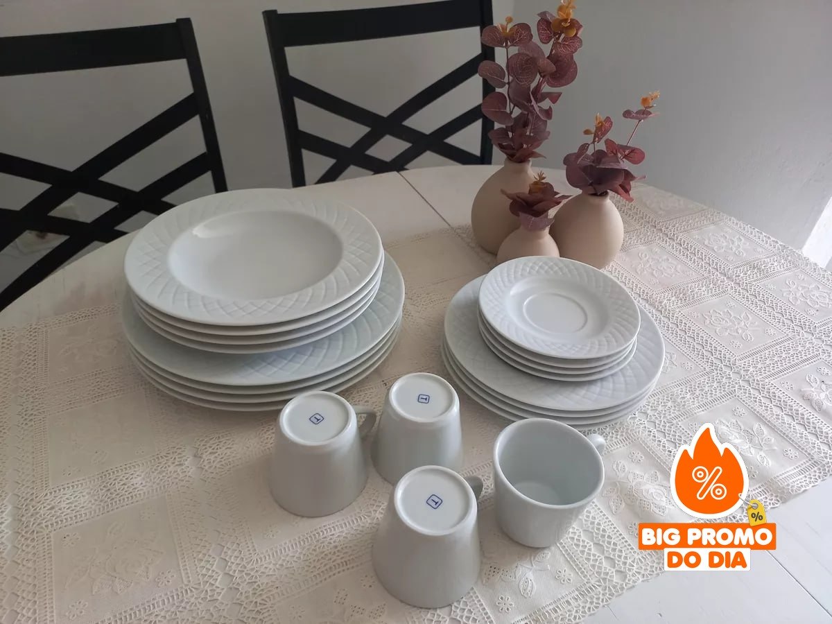 Aparelho de Jantar Tramontina Ingrid em Porcelana 20 Peças