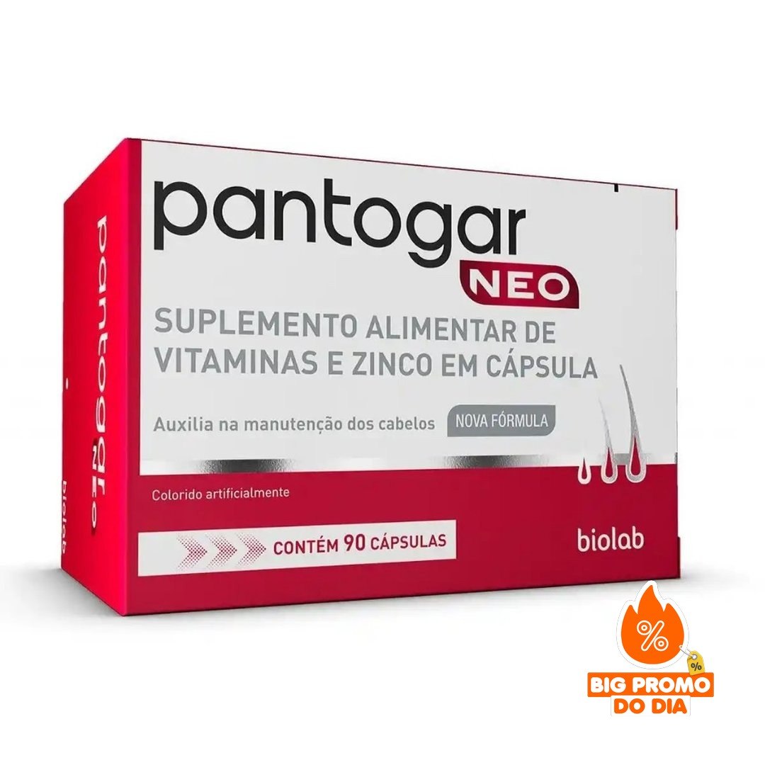 PANTOGAR NEO C/90 CAPSULAS Crescimento e fortalecimento Capilar, Pele e Unhas - (Shopee)