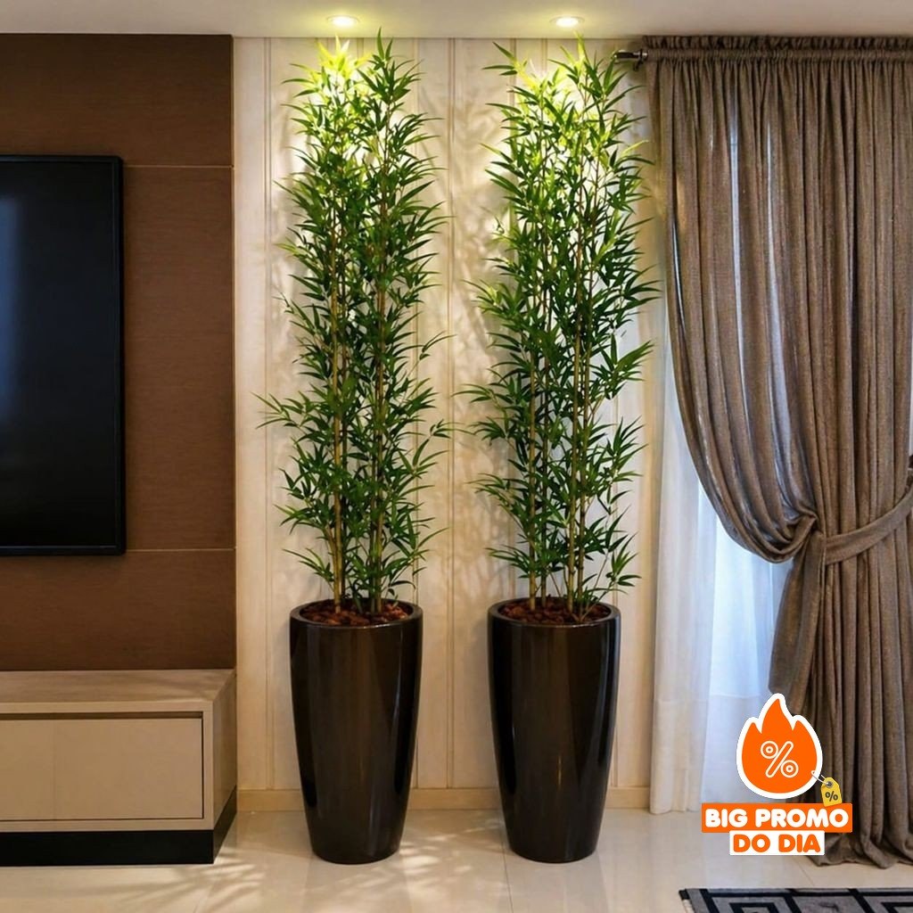 planta bambu artificial 1 unidade de 1mt Altura/ vaso não acompanha - (Shopee)