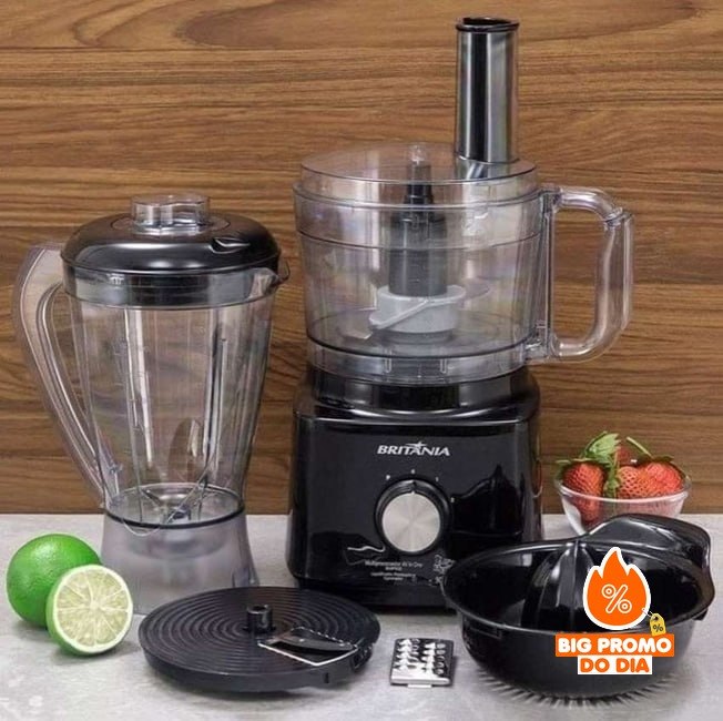 Multiprocessador all in one, 900W, Preto, 220v, Britânia