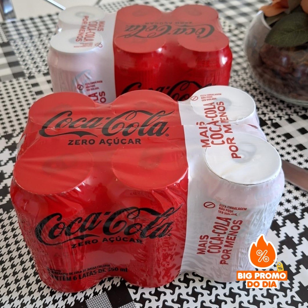 Pack de Coca-Cola sem Açúcar 350mL 6 unidades