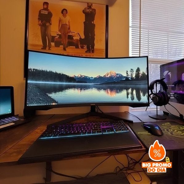 Monitor Gamer Curvo Samsung Odyssey 34’’, Ultra WQHD, 165Hz, 1ms