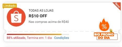 ️ R$ 10 OFF em R$ 40