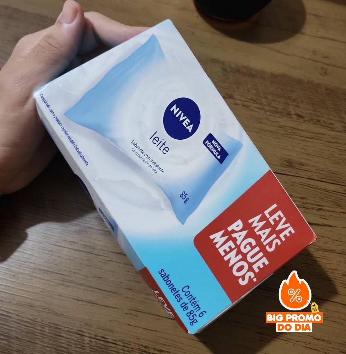 Kit NIVEA Sabonete em Barra Hidratante Leite 85g (6 unidades)
