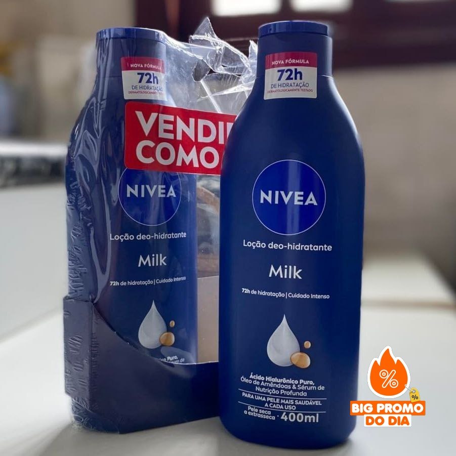Kit 2Unid. Loção NIVEA Hidratante Milk Pele Seca a Extrasseca 400ml
