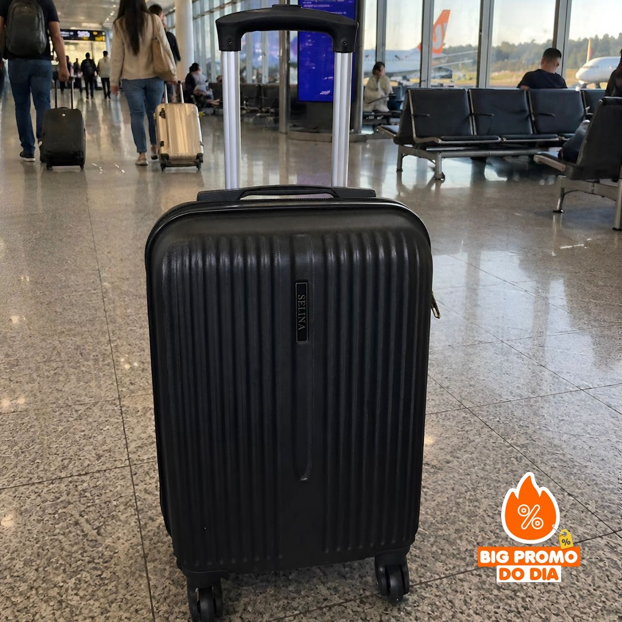 Mala De Viagem Rígida De Bordo 10kg Rodas 360°