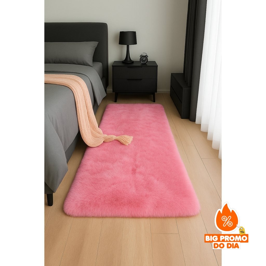 Tapete Passadeira Felpudo Peludo Vários Tamanhos - (Shopee)