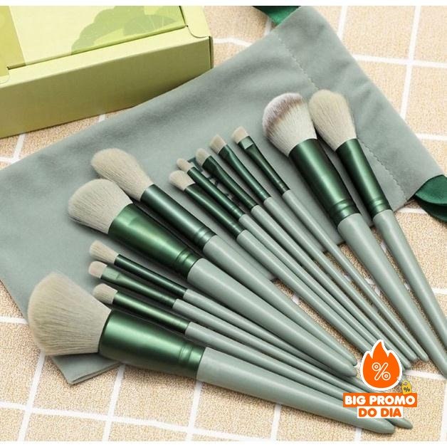 Kit 13 Pçs Pincéis De Maquiagem Contorno Kabuki Profissional - (Shopee)