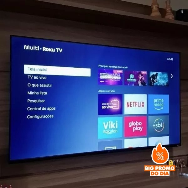 Smart TV 4K 50" DLED Wi-fi Roku Multi