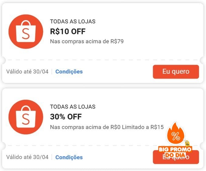 ️ 30% OFF limitado a R$10
