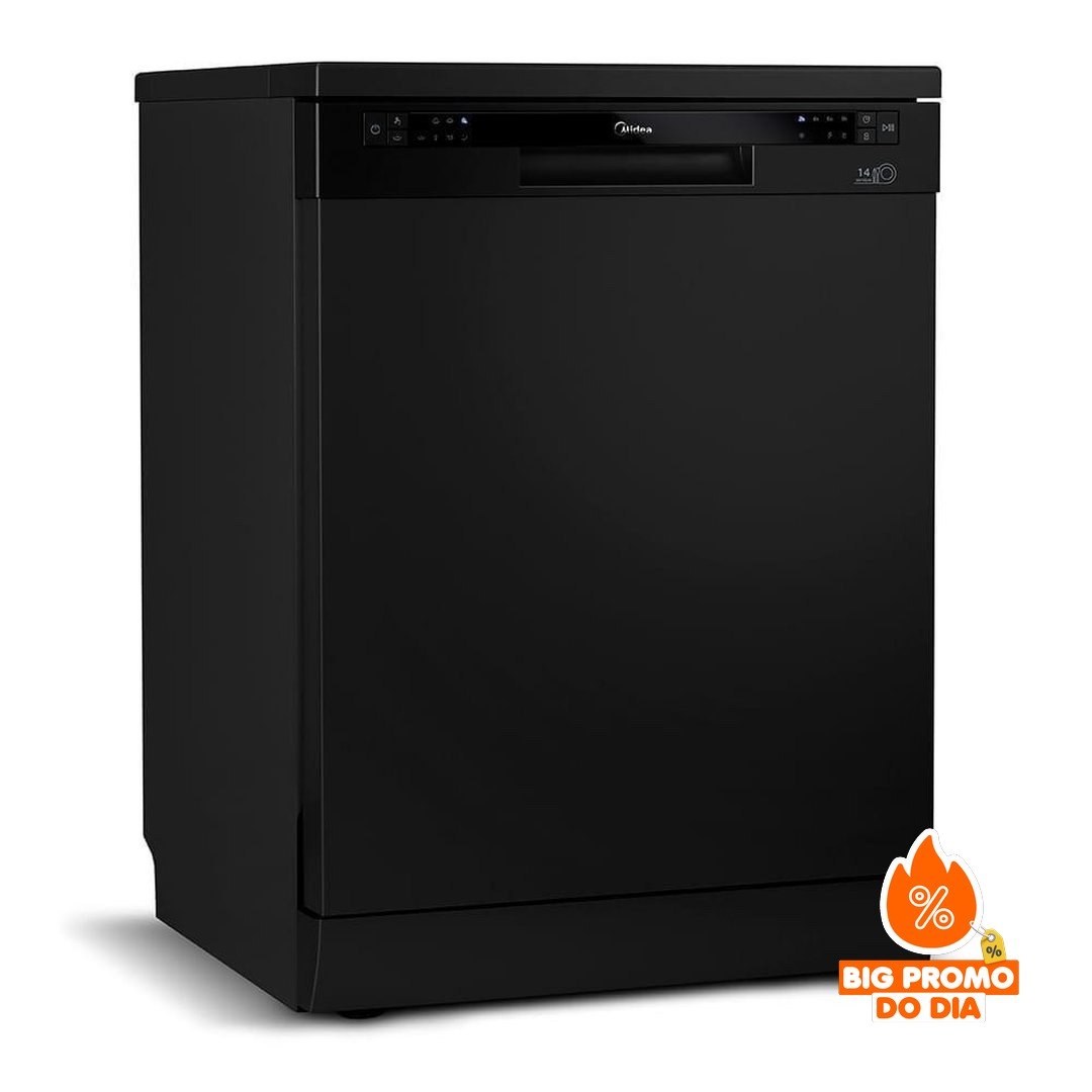 Lava Louças Midea 14 Serviços Preta DWA14P1 110V - (Shopee)