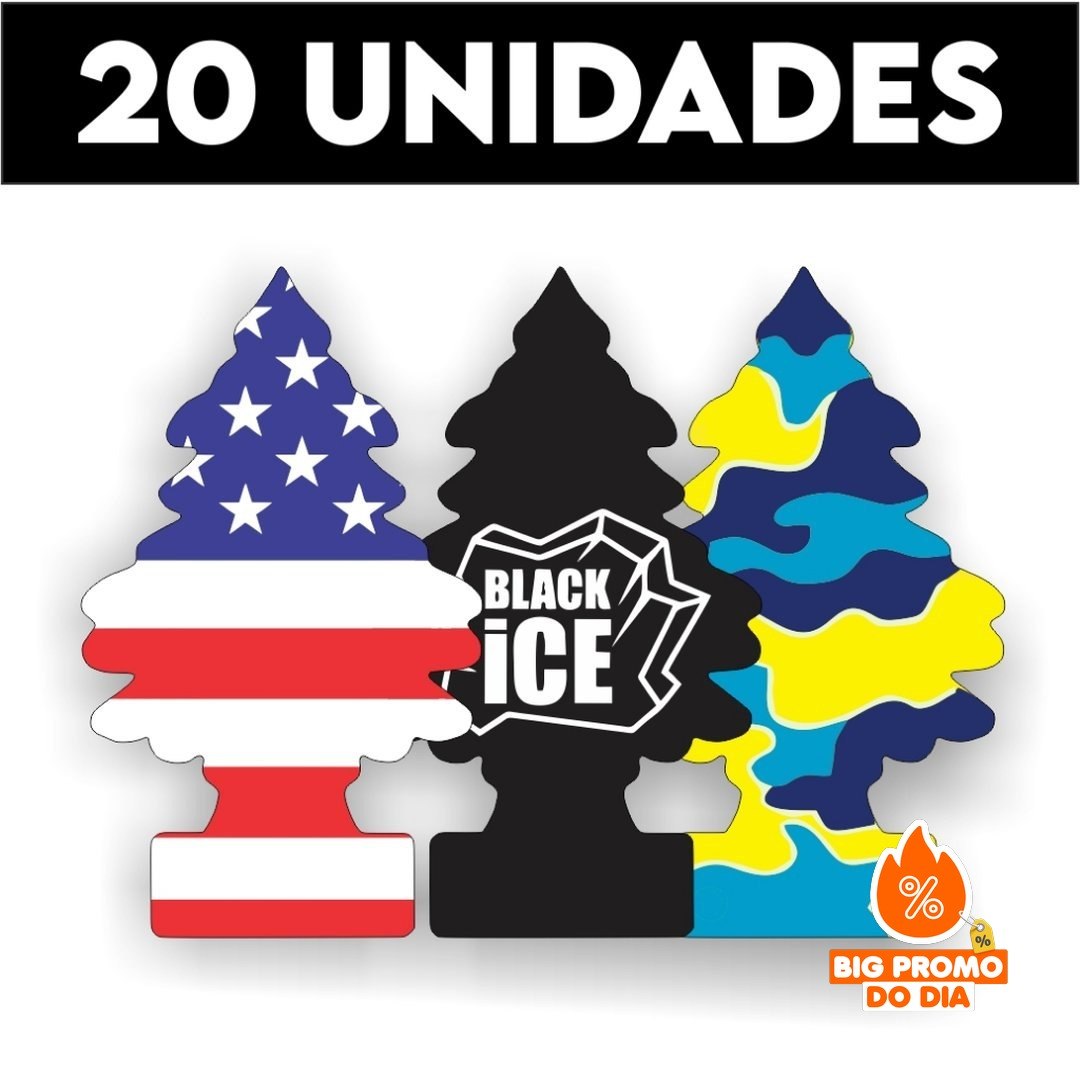 Kit 20 Cheirinho de carro Aromatizador Cheirinho Para Carro Pinheiro Sortidos Escolha a Essência - (Shopee)