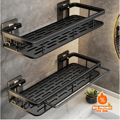 Suporte Shampoo e Sabonete Sem Furo Banheiro - (Shopee)