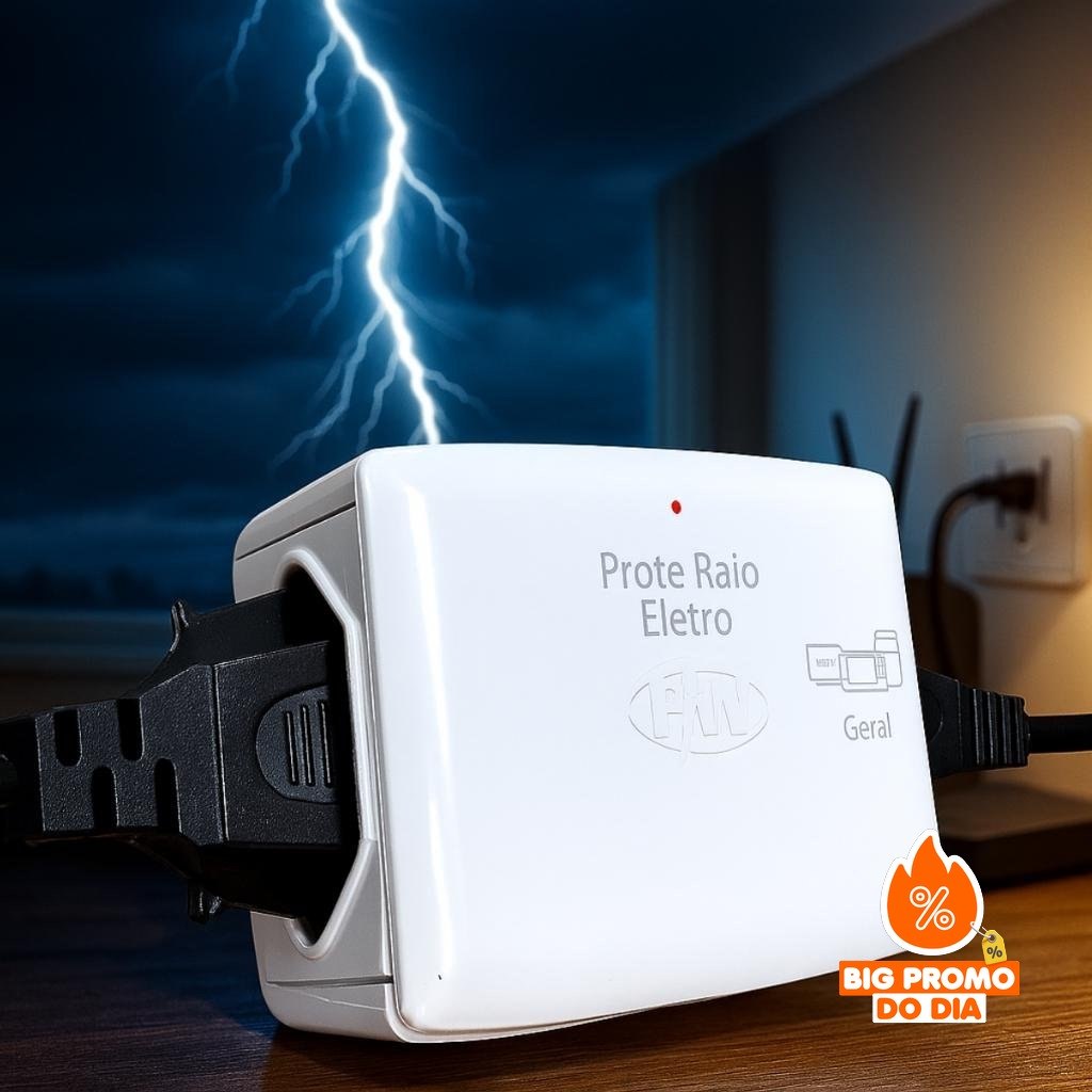 Protetor Contra Raios Descargas Picos de energia para Eletrodomésticos ORIGINAL - (Shopee)
