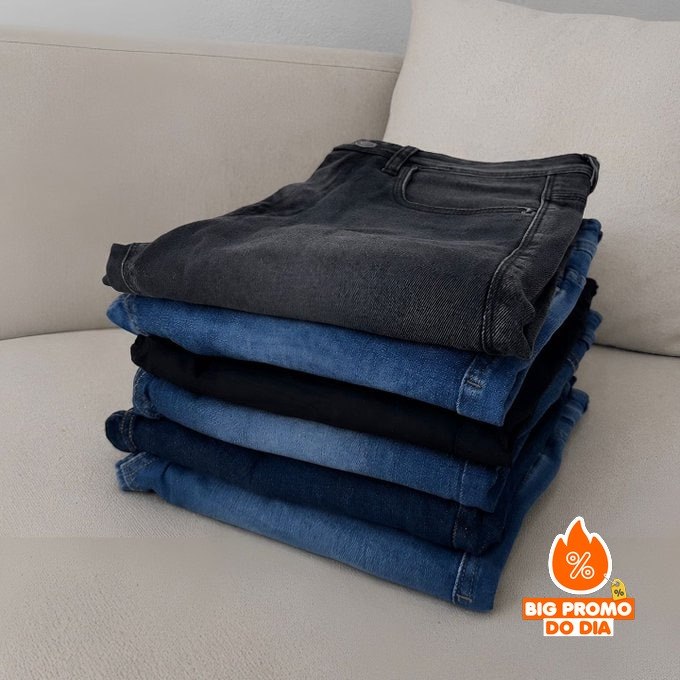 Kit 3 Calças Jeans Skinny Tradicional