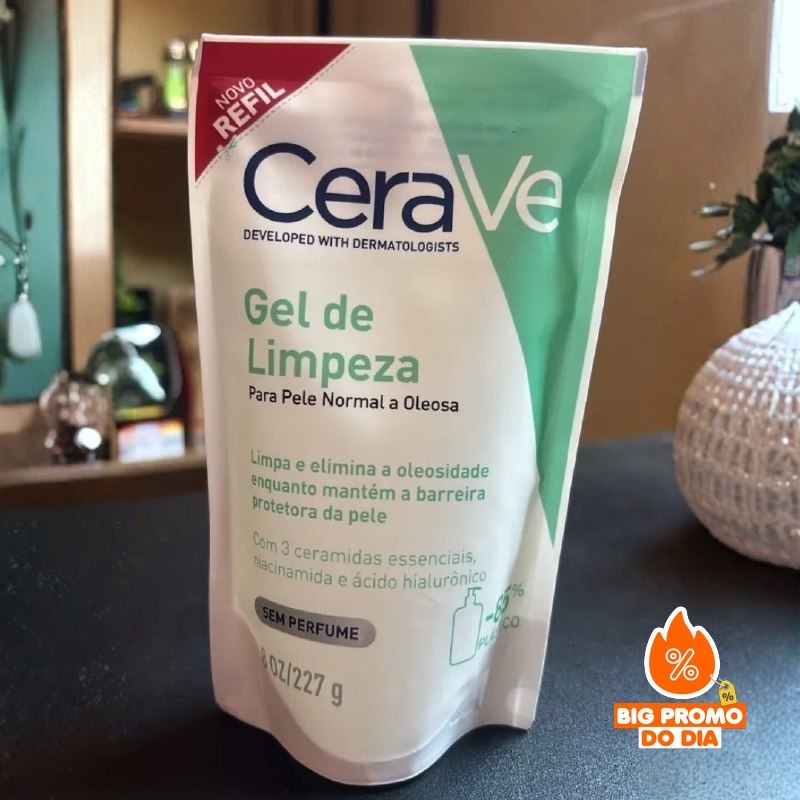 🫧 Refil Gel de Limpeza Facial p/ Pele Normal a Oleosa Cerave 227g