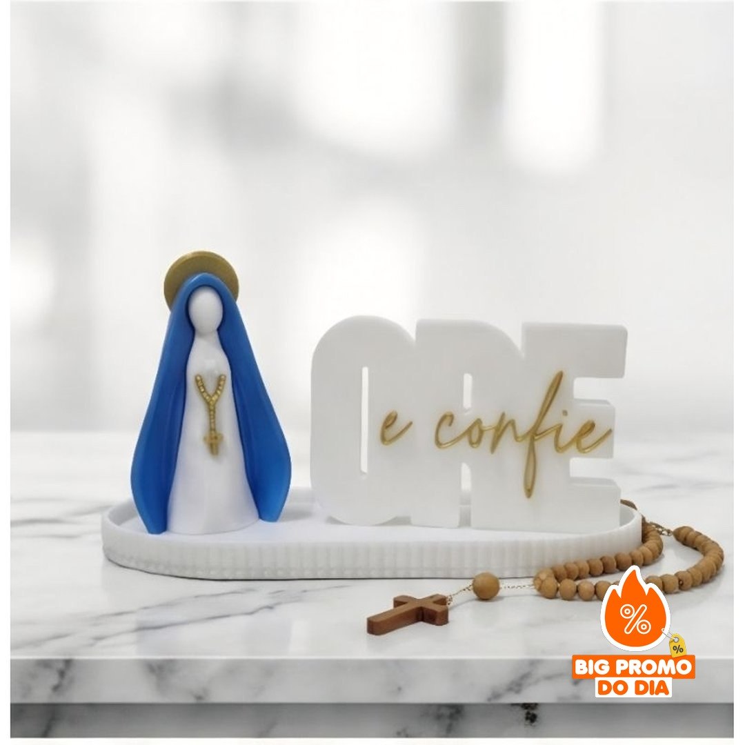 Nossa Senhora Aparecida, Virgem Maria, altar horário fé, decoração - (Shopee)