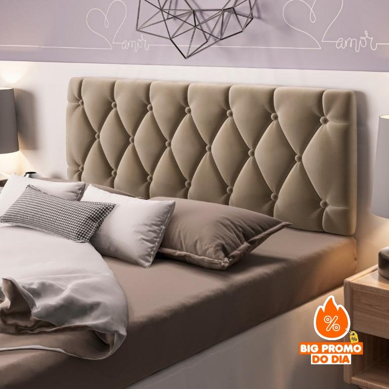 Cabeceira Painel Para Cama Box Casal Queen 1,60 Belize - Várias Cores - (Shopee)