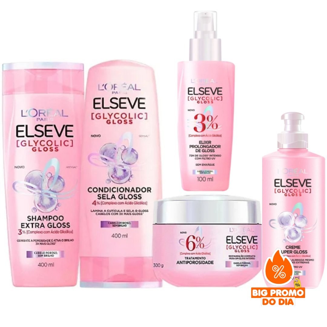 Kit Elseve Glycolic Gloss - Escolha seu Kit - (Shopee)