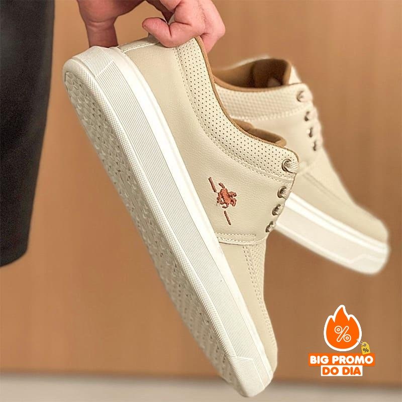 Tênis Sapatenis Masculino Ralph Lançamento Polo Sola Reta Confortável Casual - (Shopee)