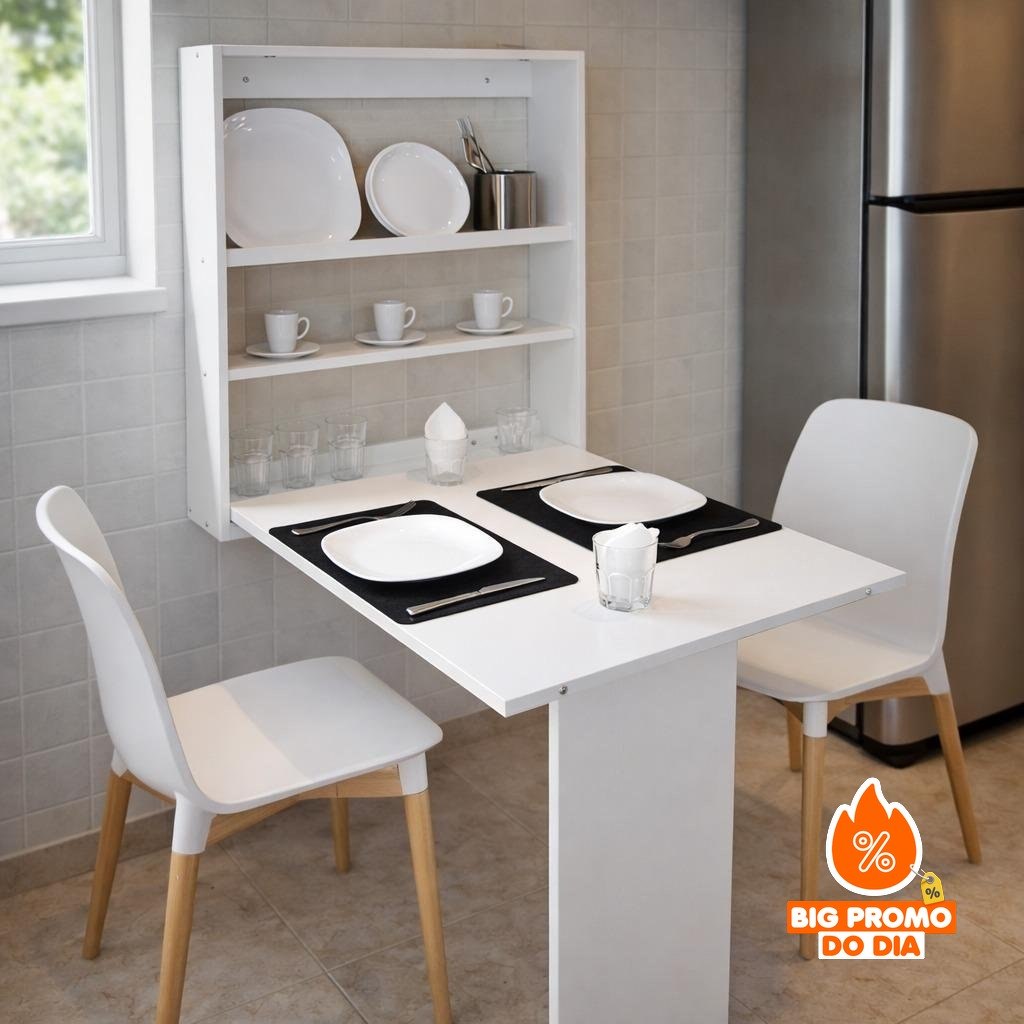 Mesa Dobrável de Parede Retrátil Suspensa Multiuso - (Shopee)