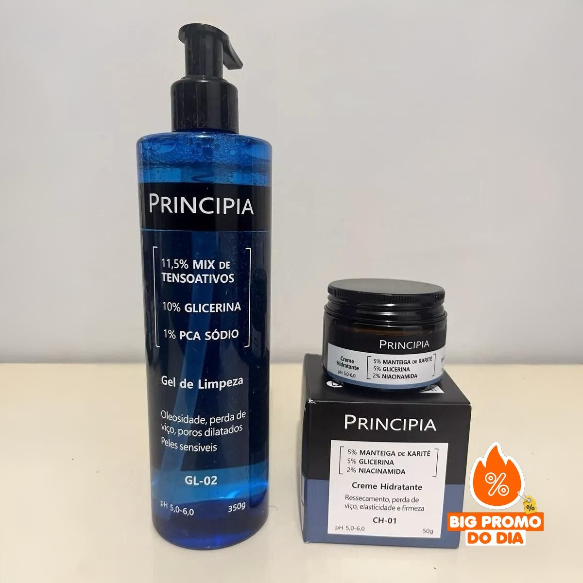 Kit Principia Gel de Limpeza + Creme de Hidratação