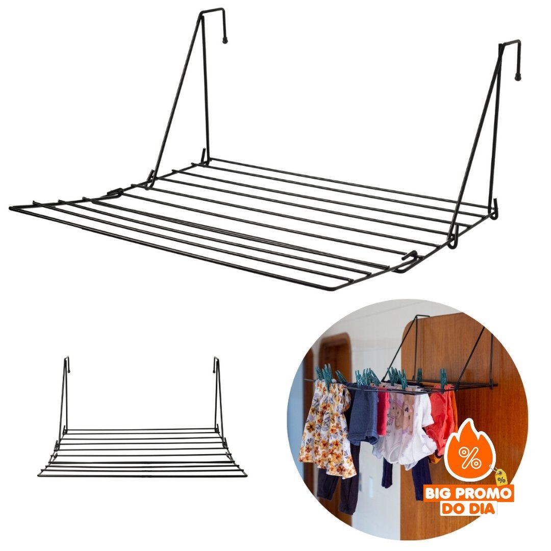 Varal Portátil de Porta Desmontável Toalheiro Apartamento - (Shopee)
