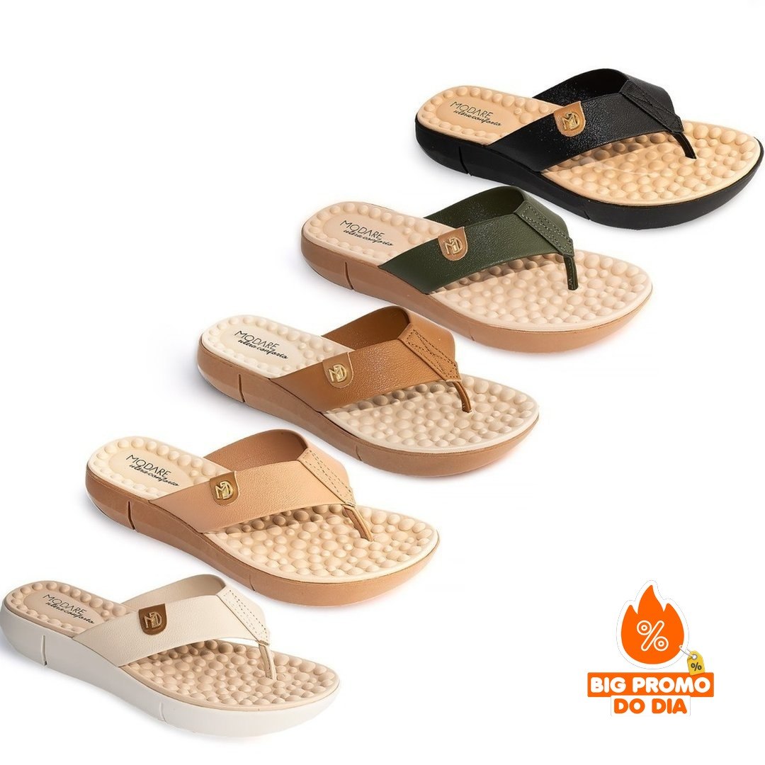 Chinelo Ortopedico Modare Feminino Esporão Massageador Macio - (Shopee)