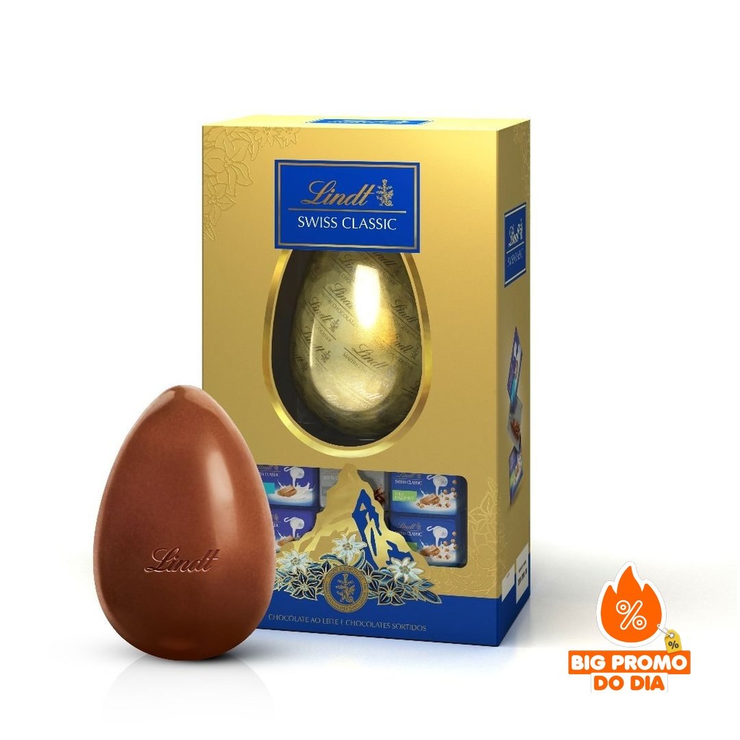 Ovo De Páscoa Lindt Swiss Classic Ao Leite 130g - (Shopee)