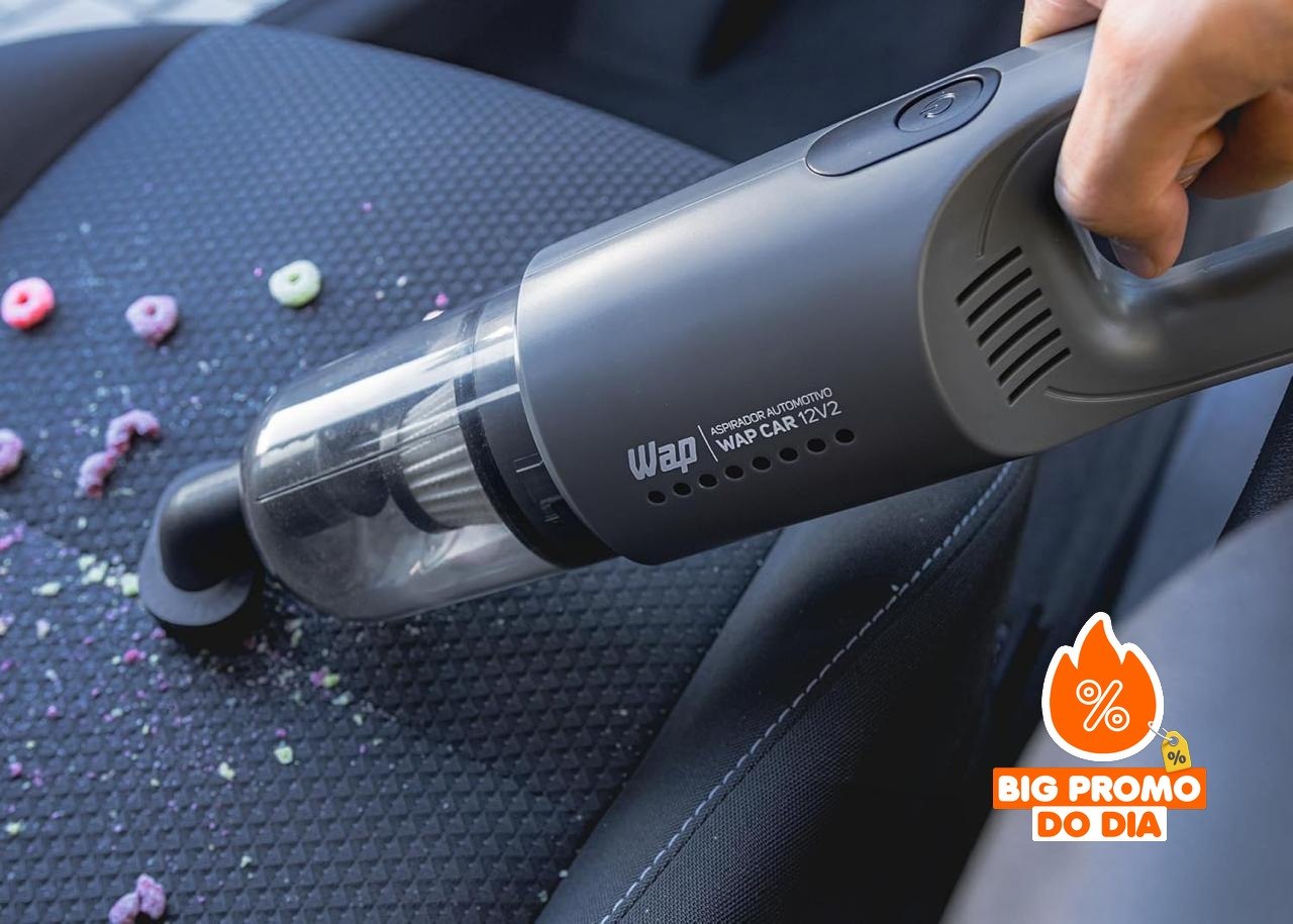WAP Aspirador de Pó Automotivo CAR 12V2 Portátil 420ml Recipiente Removível e Filtro Lavável 180W
