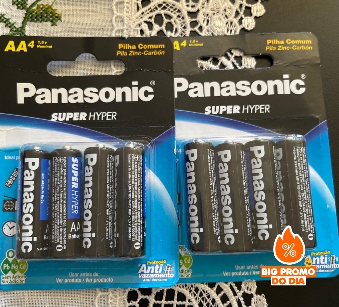 Pilha Comum AA Panasonic - 4 unidades