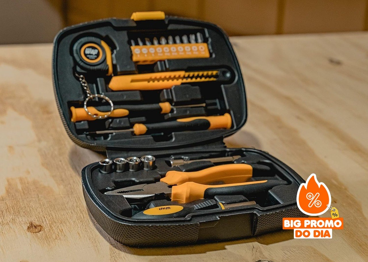 ️ Kit de Ferramentas Manuais MKF21 com 21 Peças e Maleta Organizadora WAP