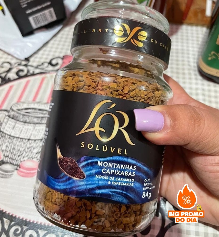 ️ L'or Café Solúvel Montanhas Capixabas de Vidro 84g