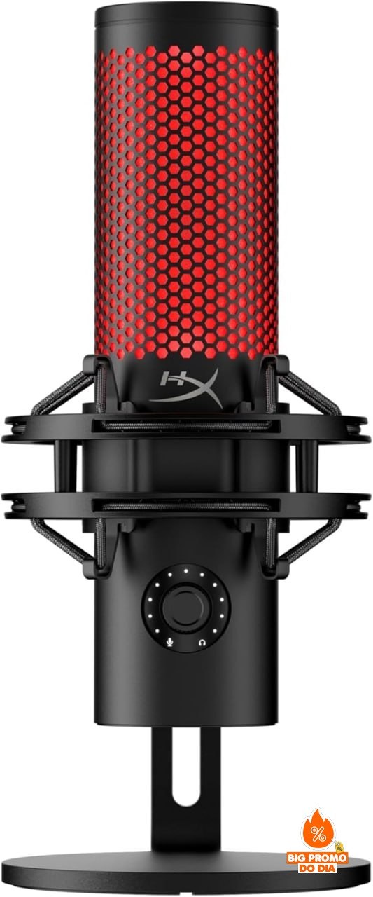 HyperX QuadCast 2 - Microfone Condensador USB - 4 Padrões Polares - Preto
