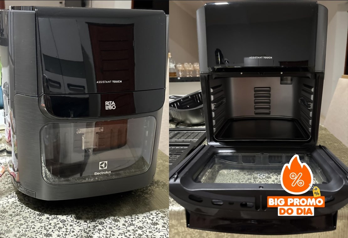 Air Fryer Forno Electrolux 12L 1700W Digital Espeto Giratório 110/220V