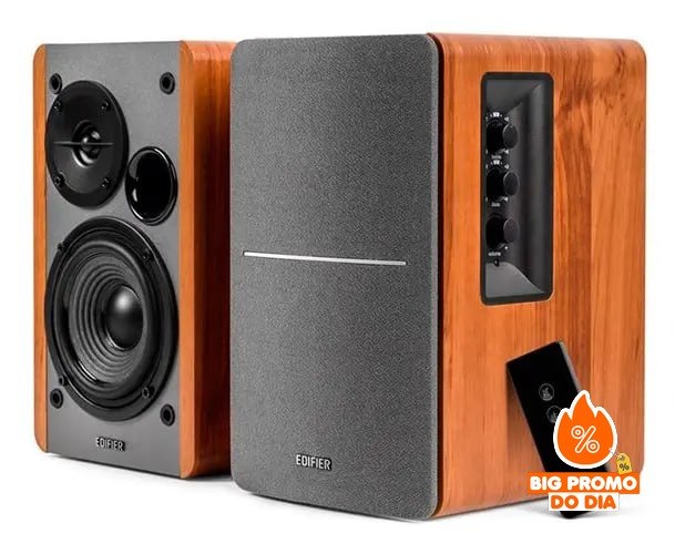 ️ Edifier R1280T 42W RMS - Monitor de Áudio Madeira