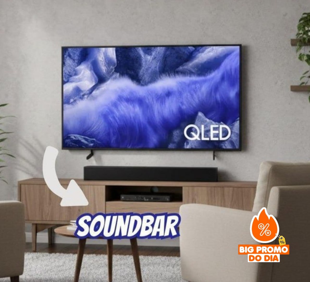 Samsung Combo Smart TV 43" QLED Full HD Q5F + Soundbar HW B400F