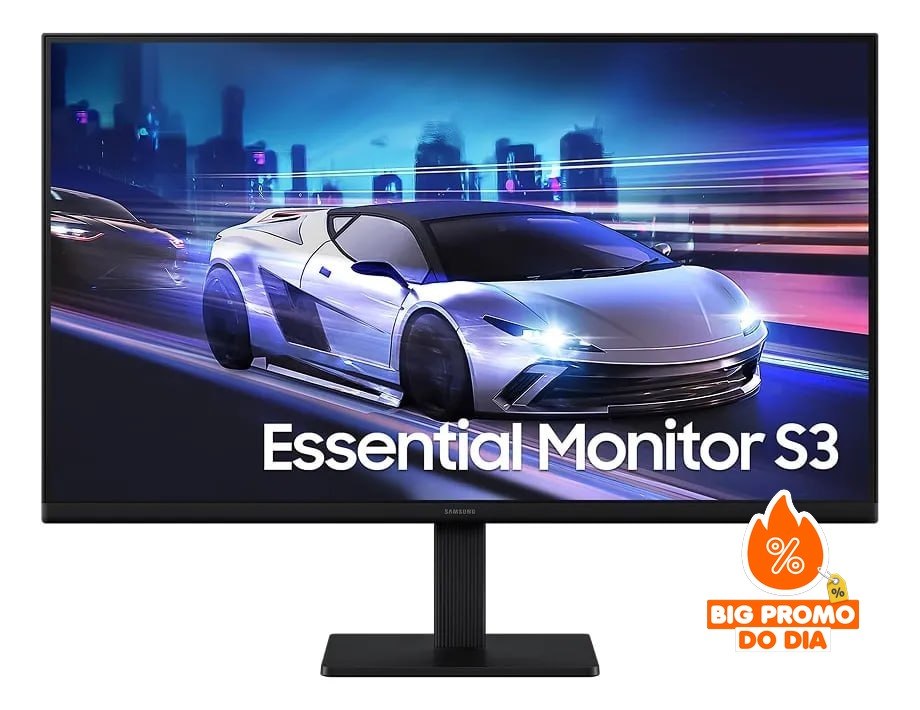 ️ Samsung Monitor 24" FHD 120Hz - Gamer HDMI - Preto
