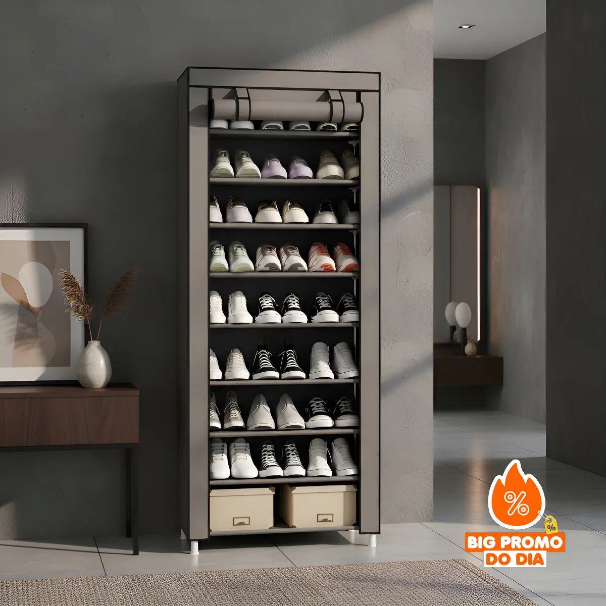 Sapateira Organizador De Sapatos C/ 9 Prateleiras