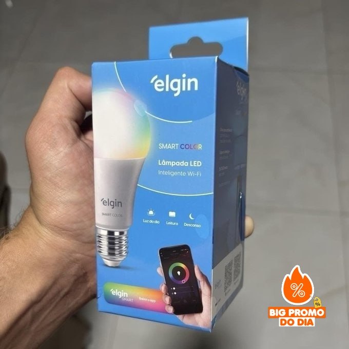Lâmpada Inteligente Smart Color 10W Elgin RGB Wifi