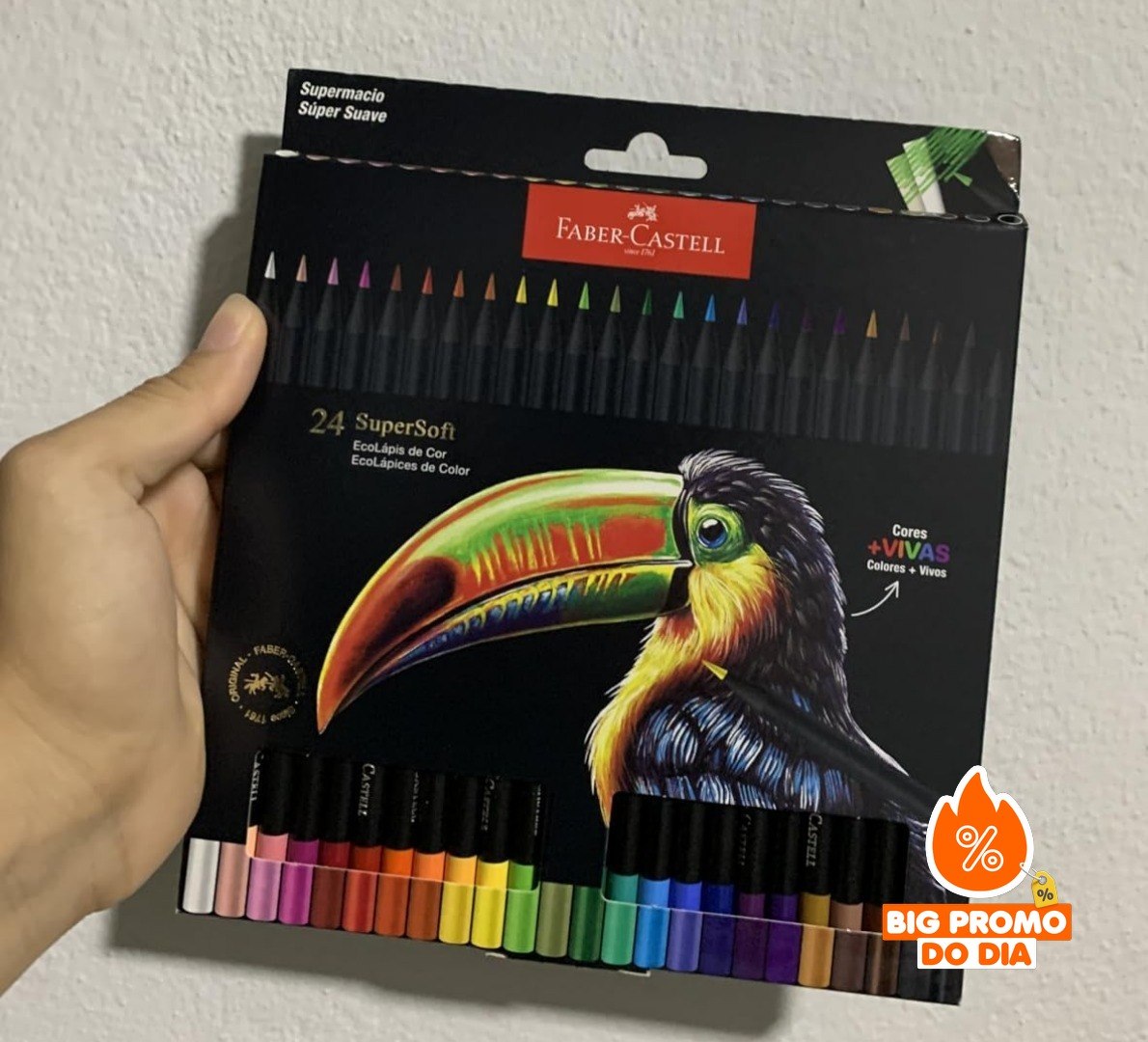 ️ Faber-Castell Lápis De Cor Supersoft com 24 Cores
