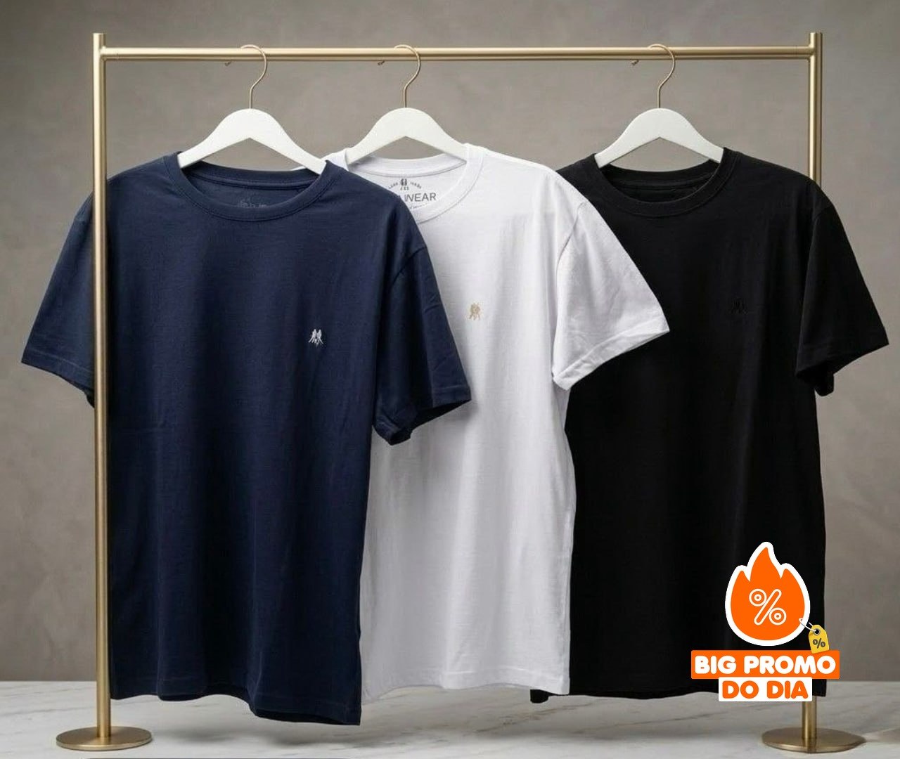 Kit com 3 Camisetas Polo Wear - Opção de Cores